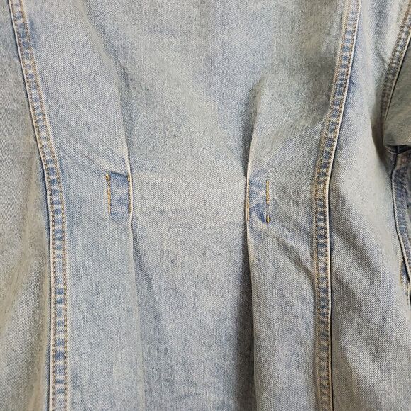 Urban Outfitters BDG Women's Denim Jacket Medium Blue Peplum Cinched Boho Chic - Picture 10 of 13